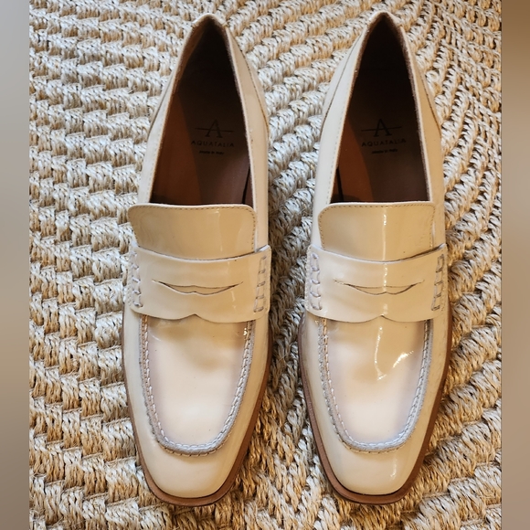 Aquatalia Creme Patent Loafer - Picture 2 of 6